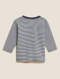 Pure Cotton Striped Long Sleeve Top
