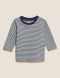 Pure Cotton Striped Long Sleeve Top