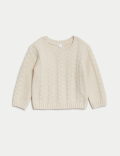 Cotton Rich Cable Knit Jumper (0-3 Yrs)