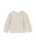 Cotton Rich Cable Knit Jumper (0-3 Yrs)