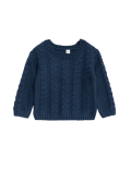 Cotton Rich Cable Knit Jumper (0-3 Yrs)