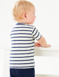 Pure Cotton Striped T-Shirt