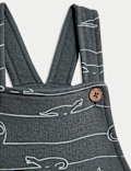 2pc Cotton Rich Jersey Dino Dungaree Outfit (0-3 Yrs)