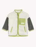 Fleece Colour Block Zip Jacket