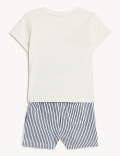 2pc Pure Cotton Slogan Outfit