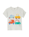 Pure Cotton Car Print T-Shirt (0-3 Yrs)