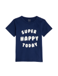 Pure Cotton Super Happy Slogan T-Shirt (0-3 Yrs)