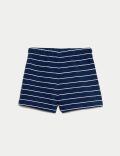 3pk Pure Cotton Striped Shorts (0-3 yrs)
