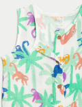 Pure Cotton Jungle Animals Romper (0-3 Yrs)