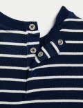 Cotton Rich Striped Dinosaur Sweatshirt (0-3 Yrs)