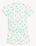 Pure Cotton Palm Tree Shirt & Shorts Set (0-3 Yrs)