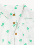 Pure Cotton Palm Tree Shirt & Shorts Set (0-3 Yrs)