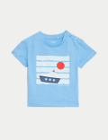 2pc Pure Cotton Boat Striped Outfit (0-3 Yrs)
