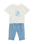 2pc Cotton Rich Slogan Outfit (0-3 Yrs)