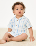 Pure Cotton Striped Shirt (0-3Yrs)