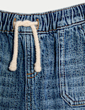 Cotton Rich Denim Drawstring Jeans (0-3 Yrs)