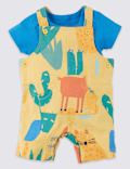 2 Piece Dungarees & Bodysuit Outfit