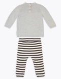 2 Piece Knitted Badger Top & Bottom Outfit (0-3 Yrs)