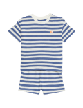 2pc Pure Cotton Striped Shorts Outfit (0-3 Yrs)