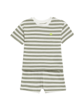 2pc Pure Cotton Striped Shorts Outfit (0-3 Yrs)