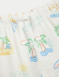 3pk Pure Cotton Patterned Shorts (0-3 Yrs)