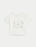 2pc Cotton Rich Embroidered Animal Outfit (0-3 Yrs)