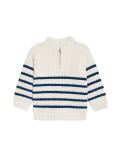 Knitted Striped Zip Jumper (0-3 Yrs)