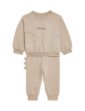 2pc Cotton Rich Dinosaur Outfit (0-3 Yrs)
