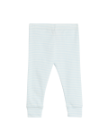 2pk Pure Cotton Striped & Plain Leggings (0-3 Yrs)