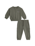 2pc Cotton Rich Let's Play Slogan Outfit (0-3 Yrs)