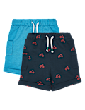 2 Pack Pure Cotton Sweat Shorts