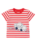 Pure Cotton Striped Car Applique T-Shirt (0-3 Yrs)