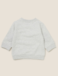 Cotton Jersey Boucle Teddy Sweater