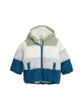 Colour Block Hooded Jacket (0-3 Yrs)