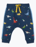 Cotton Dinosaur Print Joggers (0-3 Yrs)