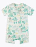 2 Pack Cotton Elephant Rompers (7lbs-12 Mths)