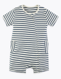 2 Pack Cotton Elephant Rompers (7lbs-12 Mths)