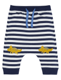 Cotton Striped Appliqué Dinosaur Joggers (0-3 Yrs)