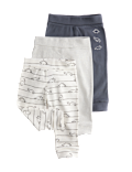 3pk Pure Cotton Dinosaur Leggings (0 Mths-3 Yrs)