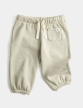Cotton Blend Fleece Lined Joggers (0-3 Yrs)