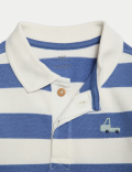 Pure Cotton Striped Rugby Shirt (0-3 Yrs)