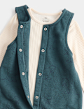 Cotton Rich Dino Dungarees Outfit (0-3 Yrs)