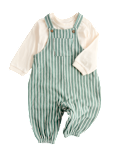2 Piece Pure Cotton Jersey Dungarees Outfit (0-3 Yrs)