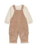 2pc Corduroy Dungarees Outfit (0-3 Yrs)