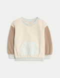 2pc Cotton Rich Crew Neck Colour Block Tracksuit