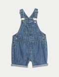 2pc Cotton Rich Denim Bibshort (0-3 Yrs)