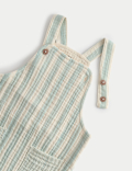 Pure Cotton Striped Dungarees (0-3 Yrs)