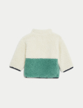 Navy Colourblock Borg Jacket (0-3 Yrs)