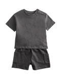 Pure Cotton Shirt & Cargo Shorts Outfit (0-5 Yrs)