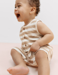 Pure Cotton Striped Romper (0-3 Years)